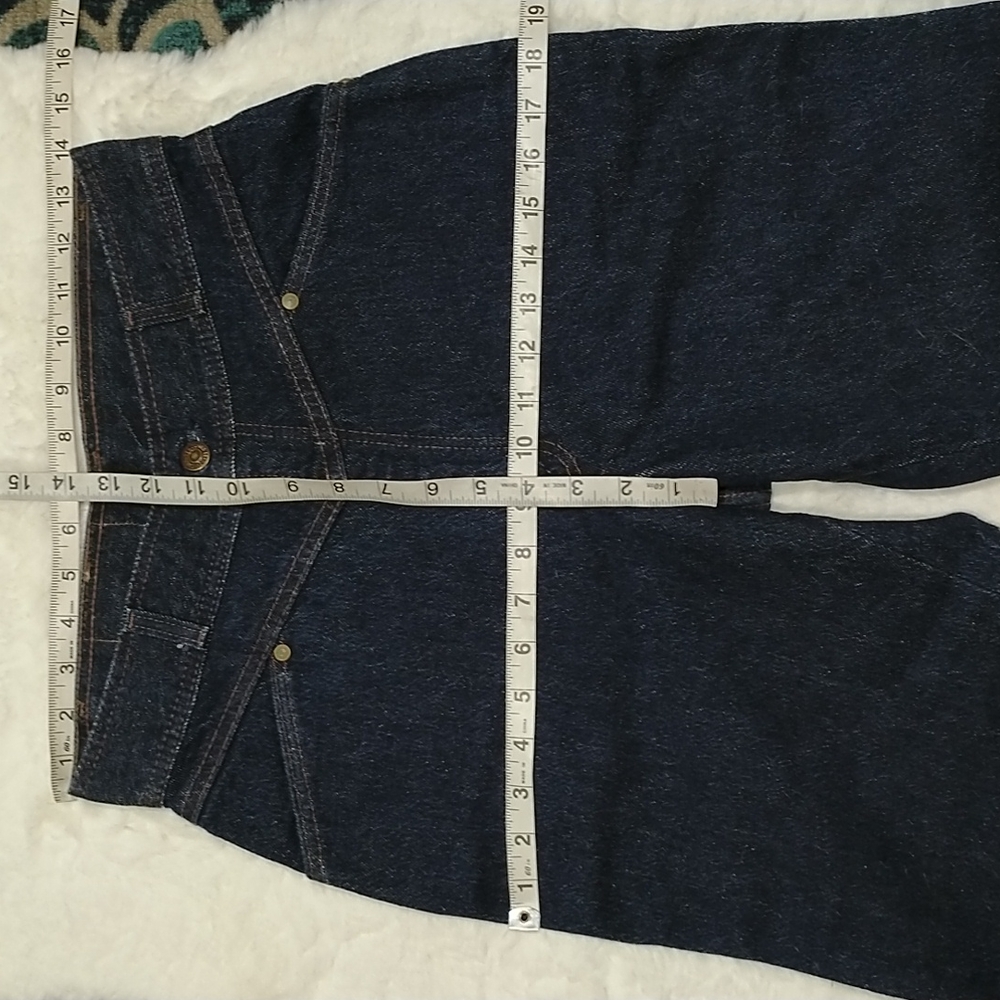 Rare vintage Levi's high rise tapered leg dark wash jeans - Picture 14 of 15
